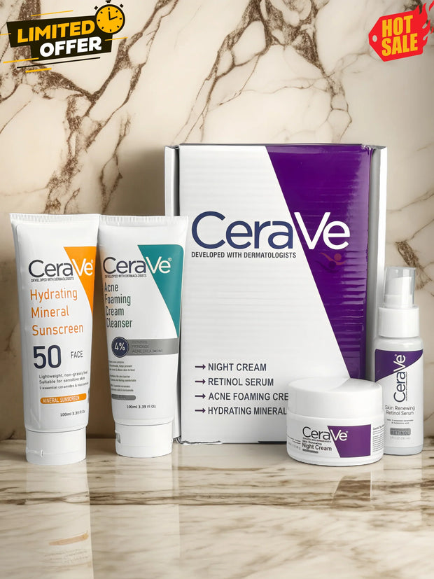 CeraVe 4-in-1 Kit Skincare Bundle Original 100%