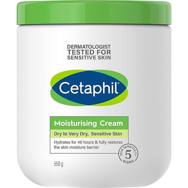 Cetaphil Moisturising Cream Dry to Very Dry, Sensitive Skin 550g