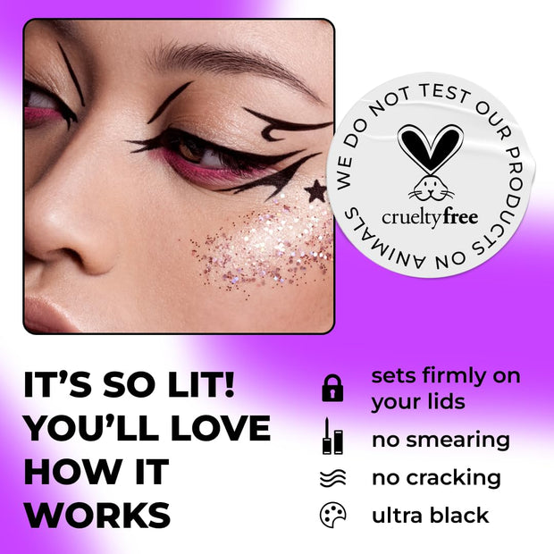 LAMEL Liquid Long-Lasting Eyeliner With Hard Brush №402 Graphite Black