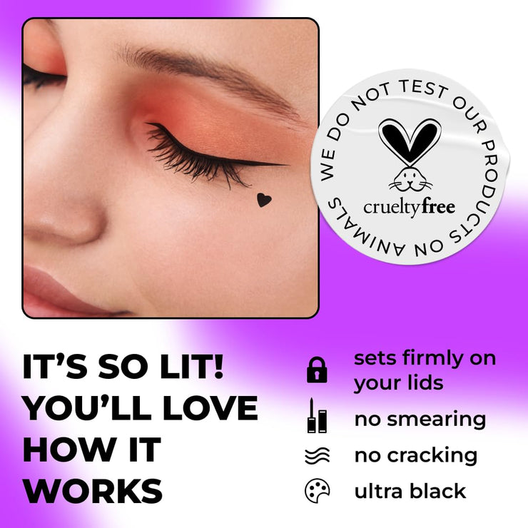 LAMEL Liquid Long-Lasting Eyeliner With Soft Brush №401 Carbon Black