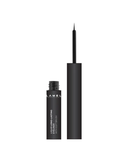 LAMEL Liquid Long-Lasting Eyeliner With Soft Brush №401 Carbon Black