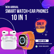 I20 Ultra Max Smartwatch & AirPods (10-in-1 Set)