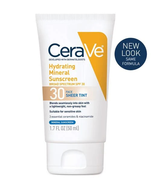 Cerave Hydrating Mineral Sunscreen 30 Face 50ML