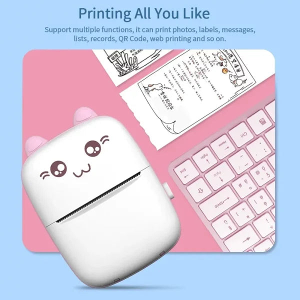 Mini Portable Pocket Thermal Printer – Wireless & Inkless (Random Color)