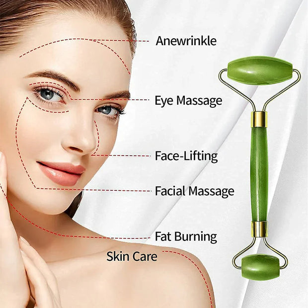 Face Roller and Jade Stone Set