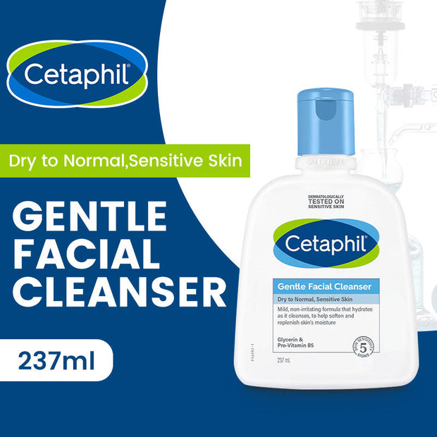 Cetaphil Gentle Facial Cleanser Dry to Normal Sensitive Skin 237ML
