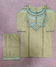 Elegant Hand-Embroidered Cotton Kurti with Dupatta – Traditional & Stylish
