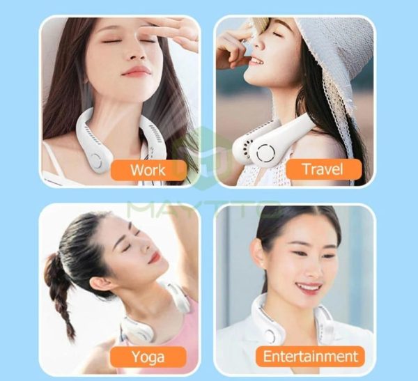 SurroundFan Portable Bladeless Neck Fan – Foldable & Hands-Free Cooling for Travel & Sports