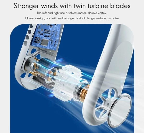 SurroundFan Portable Bladeless Neck Fan – Foldable & Hands-Free Cooling for Travel & Sports